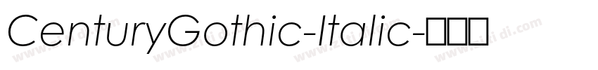CenturyGothic-Italic字体转换