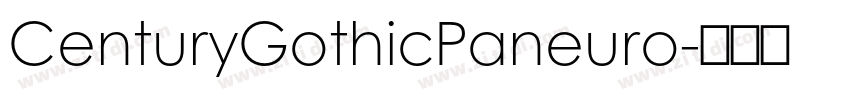 CenturyGothicPaneuro字体转换
