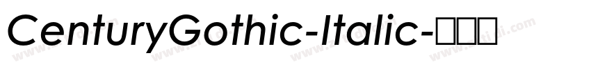 CenturyGothic-Italic字体转换