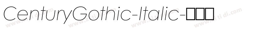 CenturyGothic-Italic字体转换