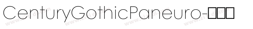CenturyGothicPaneuro字体转换