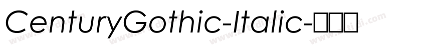 CenturyGothic-Italic字体转换