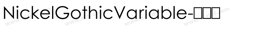 NickelGothicVariable字体转换