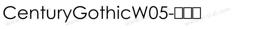 CenturyGothicW05字体转换