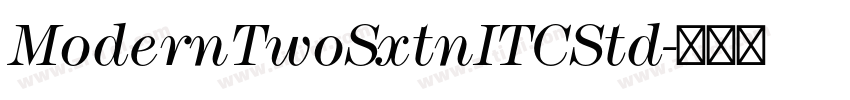 ModernTwoSxtnITCStd字体转换