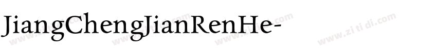 JiangChengJianRenHe字体转换