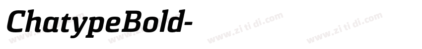 ChatypeBold字体转换