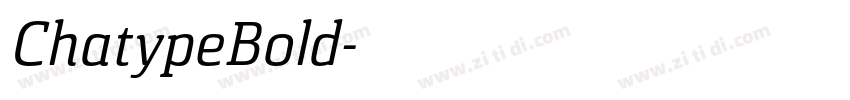 ChatypeBold字体转换