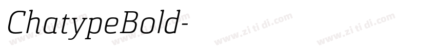 ChatypeBold字体转换