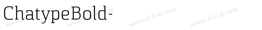 ChatypeBold字体转换