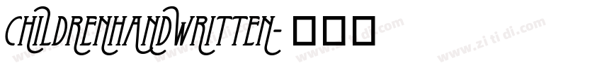 ChildrenHandwritten字体转换
