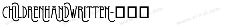ChildrenHandwritten字体转换