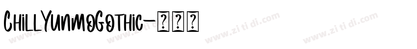 ChillYunmoGothic字体转换