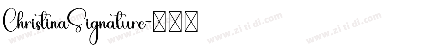 ChristinaSignature字体转换