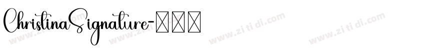 ChristinaSignature字体转换