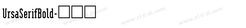 UrsaSerifBold字体转换
