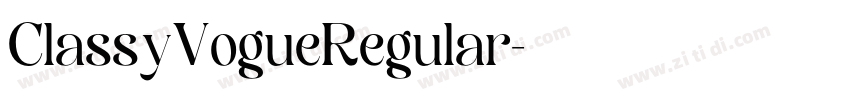 ClassyVogueRegular字体转换