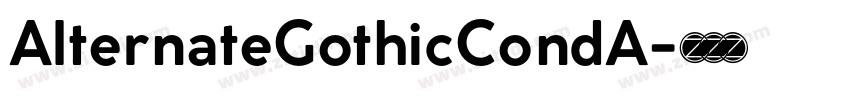 AlternateGothicCondA字体转换