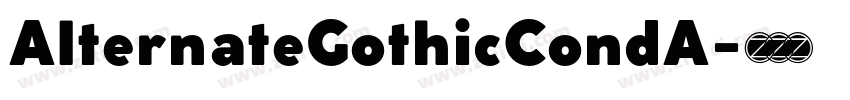AlternateGothicCondA字体转换