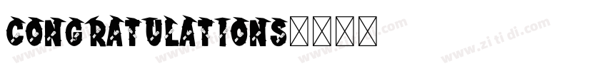 Congratulations字体转换