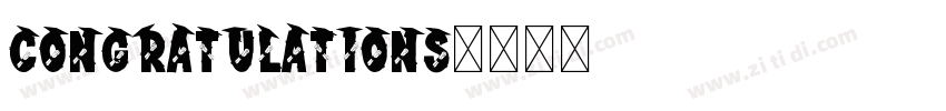 Congratulations字体转换