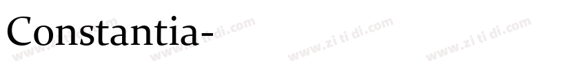 Constantia字体转换