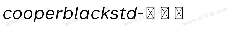 cooperblackstd字体转换