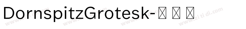 DornspitzGrotesk字体转换