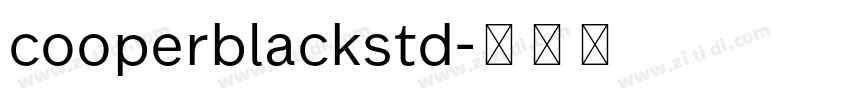 cooperblackstd字体转换
