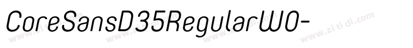 CoreSansD35RegularW0字体转换 CoreSansD35RegularW0字体转换