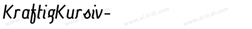 KraftigKursiv字体转换