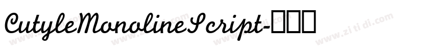 CutyleMonolineScript字体转换