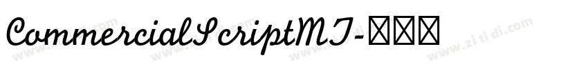 CommercialScriptMT字体转换