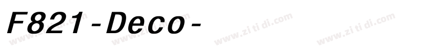 F821-Deco字体转换
