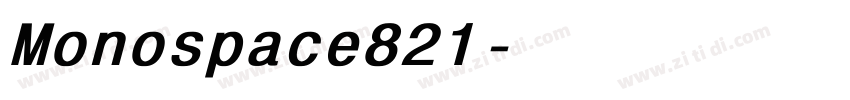 Monospace821字体转换