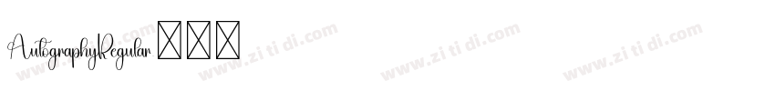 AutographyRegular字体转换