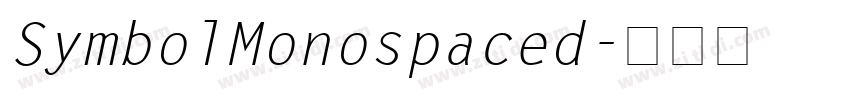 SymbolMonospaced字体转换