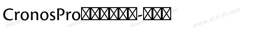 CronosPro英文字体下载字体转换