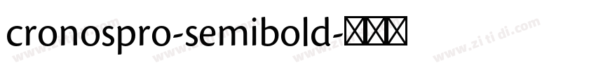 cronospro-semibold字体转换