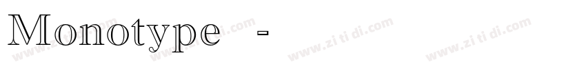Monotype字体库字体转换