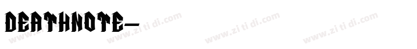 DEATHNOTE字体转换