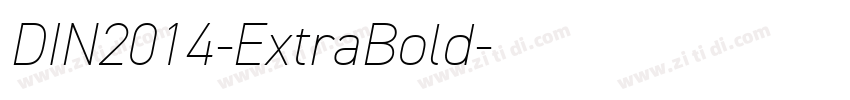 DIN2014-ExtraBold字体转换