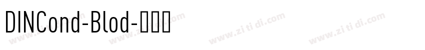 DINCond-Blod字体转换
