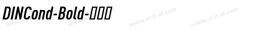 DINCond-Bold字体转换