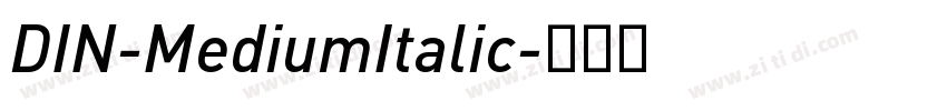 DIN-MediumItalic字体转换