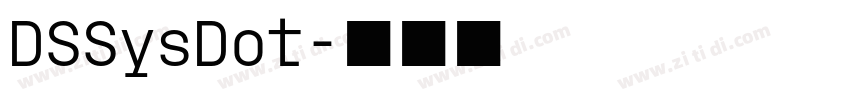 DSSysDot字体转换