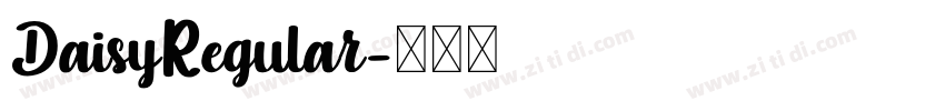 DaisyRegular字体转换