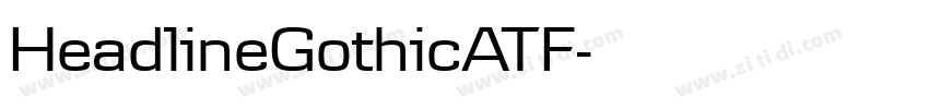 HeadlineGothicATF字体转换