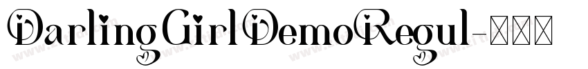 DarlingGirlDemoRegul字体转换 DarlingGirlDemoRegul字体转换