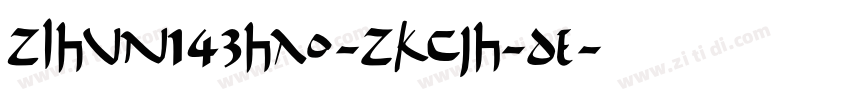 zihun143hao-ZKCJH-De字体转换